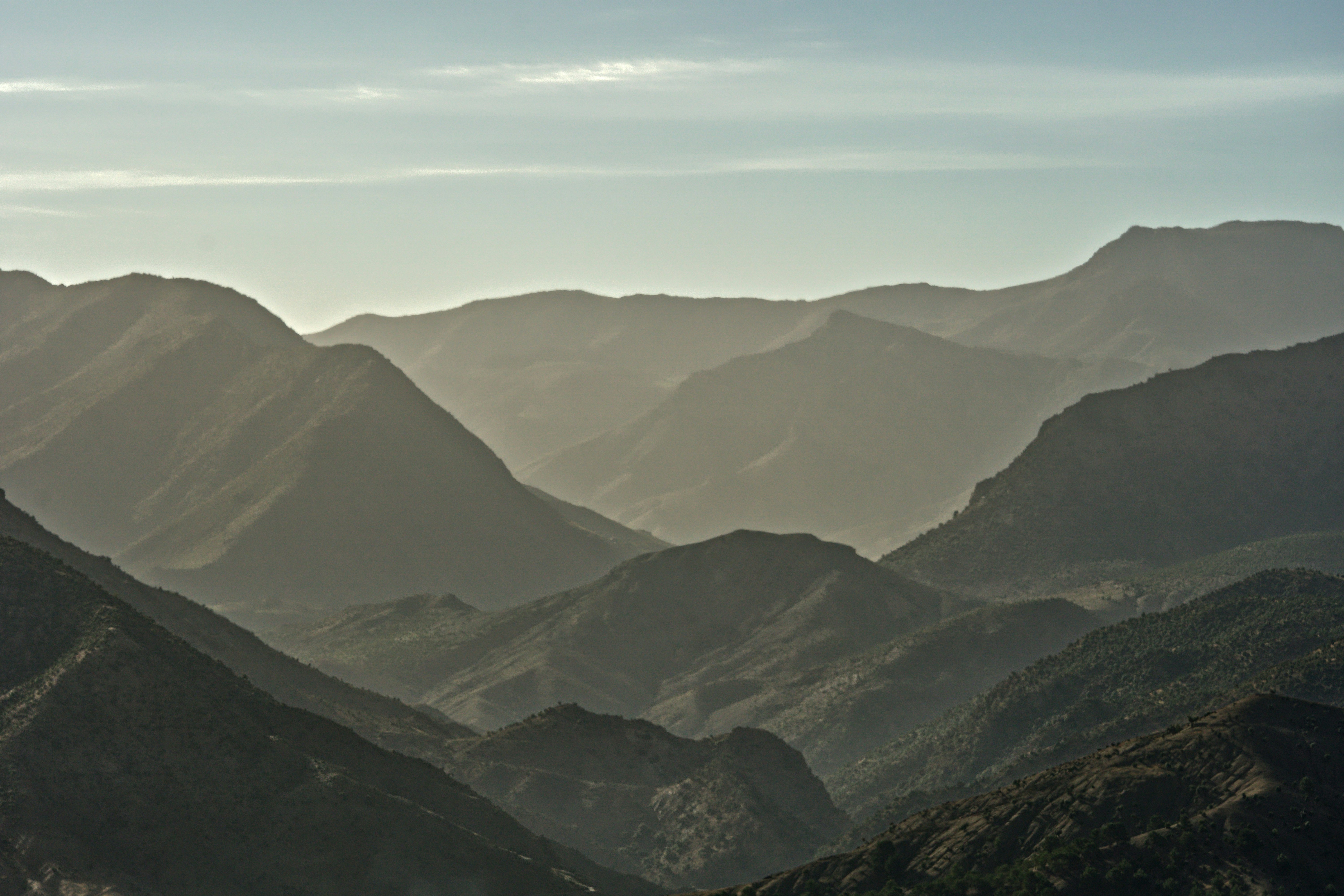 aerial photography of mountain